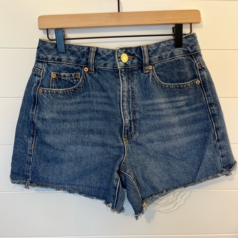 Garage Mom Denim Blue Women's Shorts size 1/25 Y2K Summer Beach